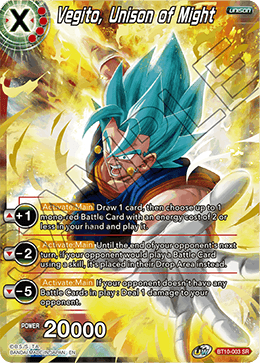 Vegito, Unison of Might - Rise of the Unison Warrior - Super Rare - BT10-003