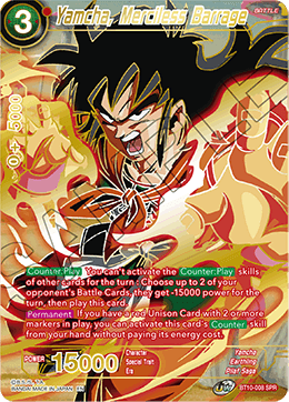 Yamcha, Merciless Barrage (SPR) - Rise of the Unison Warrior - Special Rare - BT10-008