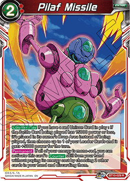 Pilaf Missile - Rise of the Unison Warrior - Rare - BT10-029