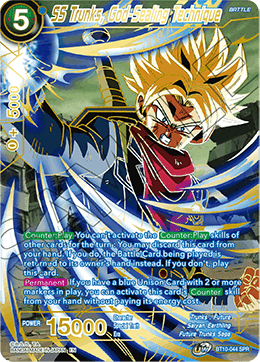 SS Trunks, God-Sealing Technique (SPR) - Rise of the Unison Warrior (2nd Edition) - Special Rare - BT10-044