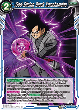 God-Slicing Black Kamehameha - Rise of the Unison Warrior - Rare - BT10-057