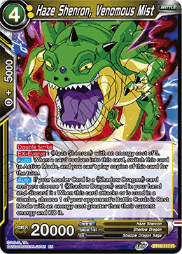 Haze Shenron, Venomous Mist - Rise of the Unison Warrior - Rare - BT10-117