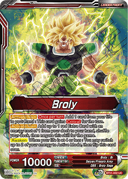 Broly // Broly, the Awakened Demon - Vermilion Bloodline - Uncommon - BT11-002