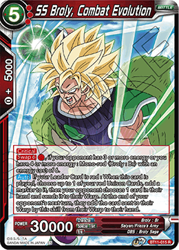 SS Broly, Combat Evolution - Vermilion Bloodline (2nd Edition) - Rare - BT11-015