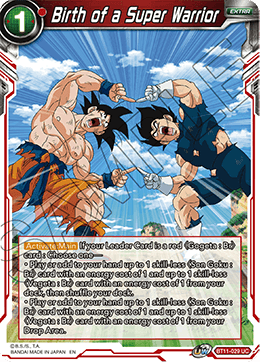 Birth of a Super Warrior - Vermilion Bloodline Pre-Release Cards - Uncommon - BT11-029