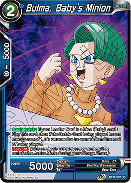 Bulma, Baby's Minion - Vermilion Bloodline Pre-Release Cards - Uncommon - BT11-037