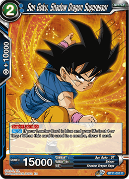 Son Goku, Shadow Dragon Suppressor - Vermilion Bloodline - Common - BT11-051