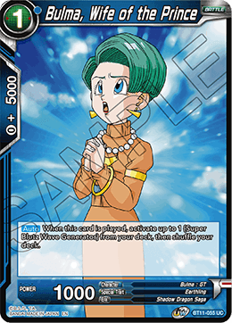 Bulma, Wife of the Prince - Vermilion Bloodline (2nd Edition) - Uncommon - BT11-055