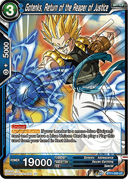 Gotenks, Return of the Reaper of Justice - Vermilion Bloodline - Uncommon - BT11-056