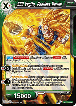 SS3 Vegito, Peerless Warrior - Vermilion Bloodline Pre-Release Cards - Rare - BT11-063