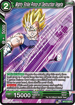 Mighty Strike Prince of Destruction Vegeta - Vermilion Bloodline - Rare - BT11-068