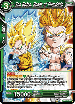 Son Goten, Bonds of Friendship - Vermilion Bloodline - Common - BT11-078