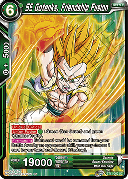 SS Gotenks, Friendship Fusion - Vermilion Bloodline Pre-Release Cards - Uncommon - BT11-080