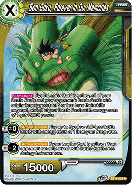Son Goku, Forever in Our Memories - Vermilion Bloodline - Rare - BT11-093