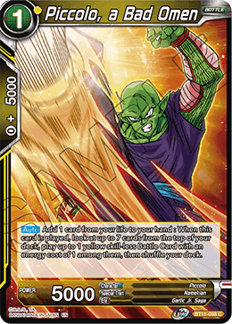Piccolo, a Bad Omen - Vermilion Bloodline - Common - BT11-098