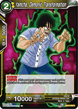 Yamcha, Demonic Transformation - Vermilion Bloodline - Common - BT11-100