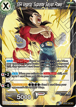 SS4 Vegeta, Supreme Saiyan Power - Vermilion Bloodline - Super Rare - BT11-124