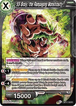 SS Broly, the Rampaging Monstrosity - Vermilion Bloodline - Rare - BT11-125