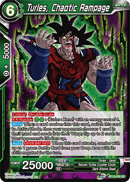 Turles, Chaotic Rampage - Vicious Rejuvenation - Uncommon - BT12-078