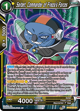 Sorbet, Commander of Frieza's Forces - Vicious Rejuvenation - Uncommon - BT12-104
