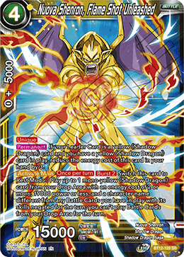 Nuova Shenron, Flame Shot Unleashed - Vicious Rejuvenation - Super Rare - BT12-109