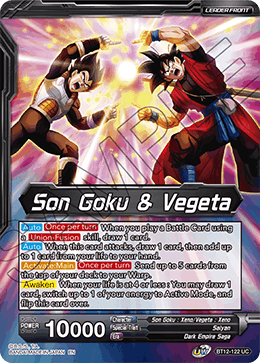 Son Goku & Vegeta // Gogeta, Fateful Fusion (2021 Championship Top 16) - Tournament Promotion Cards - Uncommon - BT12-122