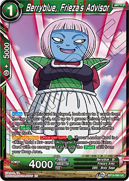 Berryblue, Frieza's Advisor - Supreme Rivalry - Uncommon - BT13-080