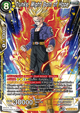 Trunks, Might Born of Hope - Supreme Rivalry - Super Rare - BT13-101