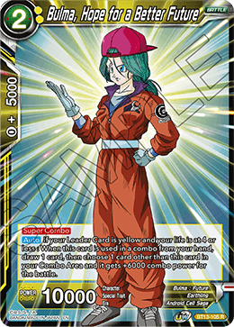 Bulma, Hope for a Better Future - Supreme Rivalry - Rare - BT13-105