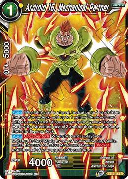 Android 16, Mechanical Partner - Supreme Rivalry - Rare - BT13-113