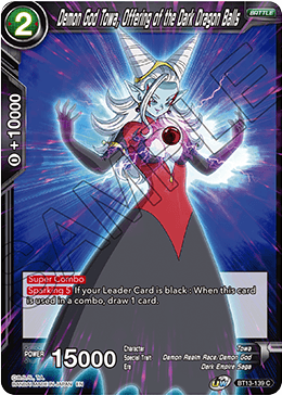Demon God Towa, Offering of the Dark Dragon Balls - Supreme Rivalry - Common - BT13-139