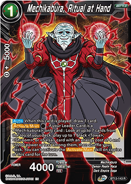 Mechikabura, Ritual at Hand - Supreme Rivalry - Rare - BT13-143