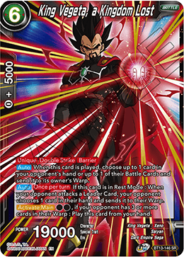 King Vegeta, a Kingdom Lost - Supreme Rivalry - Super Rare - BT13-146