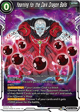 Yearning for the Dark Dragon Balls - Supreme Rivalry - Common - BT13-149