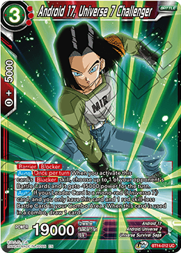 Android 17, Universe 7 Challenger - Cross Spirits - Uncommon - BT14-012