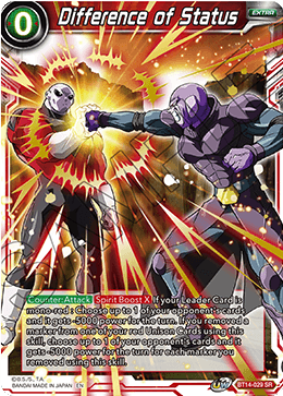 Difference of Status - Cross Spirits - Super Rare - BT14-029