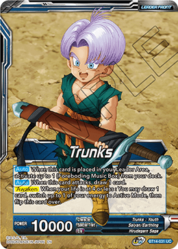 Trunks // Trunks, the Hero's Successor - Cross Spirits Pre-Release Cards - Uncommon - BT14-031