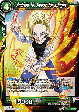 Android 18, Ready for a Fight - Cross Spirits - Rare - BT14-070