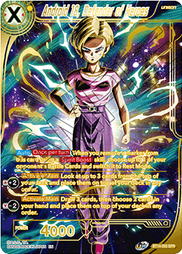 Android 18, Defender of Heroes (SPR) - Cross Spirits - Special Rare - BT14-093