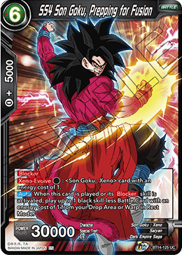 SS4 Son Goku, Prepping for Fusion - Cross Spirits - Uncommon - BT14-125