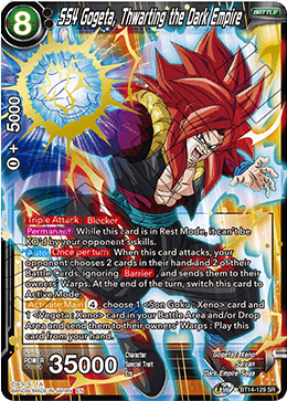 SS4 Gogeta, Thwarting the Dark Empire - Cross Spirits - Super Rare - BT14-129