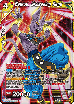 Beerus, Unceasing Rage - Cross Spirits - Uncommon - BT14-147