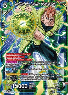 Android 16, Limiter Disengaged - Cross Spirits - Super Rare - BT14-149