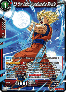 SS Son Goku, Kamehameha Miracle - Saiyan Showdown - Rare - BT15-007