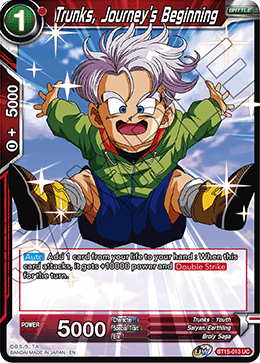 Trunks, Journey's Beginning - Saiyan Showdown - Uncommon - BT15-013