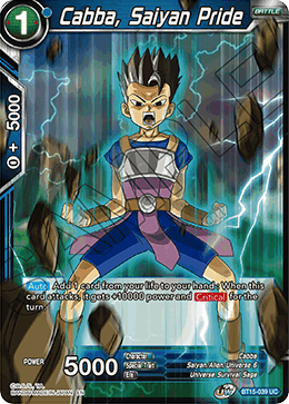 Cabba, Saiyan Pride - Saiyan Showdown - Uncommon - BT15-039
