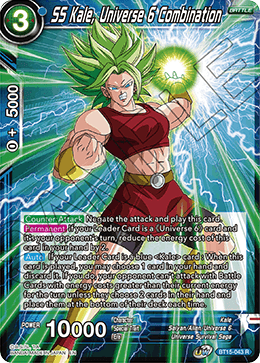 SS Kale, Universe 6 Combination - Saiyan Showdown - Rare - BT15-043