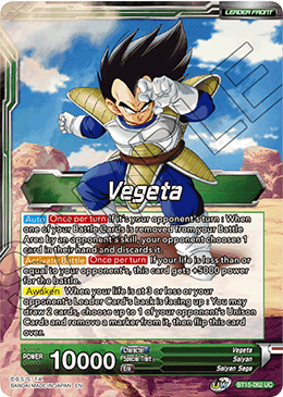 Vegeta // Vegeta, Destined Confrontation - Saiyan Showdown - Uncommon - BT15-062