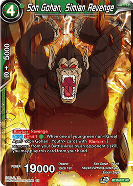 Son Gohan, Simian Revenge - Saiyan Showdown - Uncommon - BT15-070