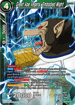 Great Ape Vegeta, Embodied Might - Saiyan Showdown - Common - BT15-073